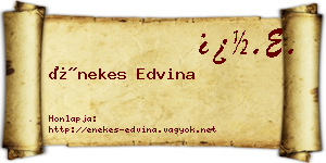 Énekes Edvina névjegykártya